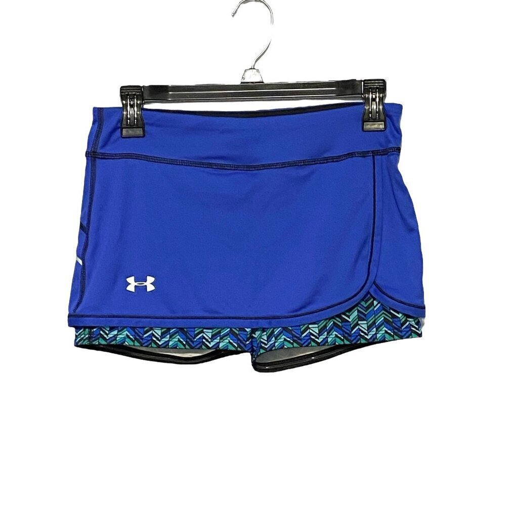Under Armour Semi Fitted Heatgear Shorts with‎ Wrap Skirt Layer Women’s Size XS